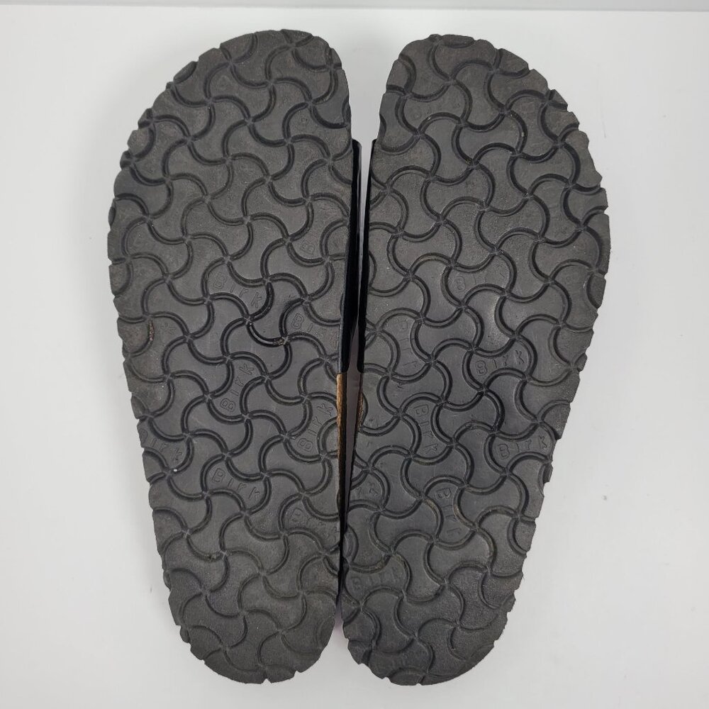 Birkenstock Madrid Women's Black Patent Slide Sandals US Size 8.5 EU 39 - Picture 7 of 9